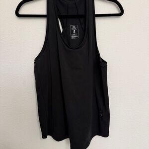 On Running Black Racerback Tank Top